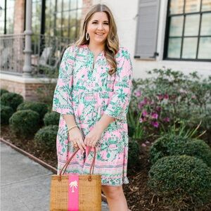 Lilly Pulitzer Pink and Green Dress